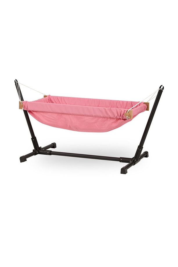 Standlı Ahşap Bebek Hamak Beşik (Pembe) - 5