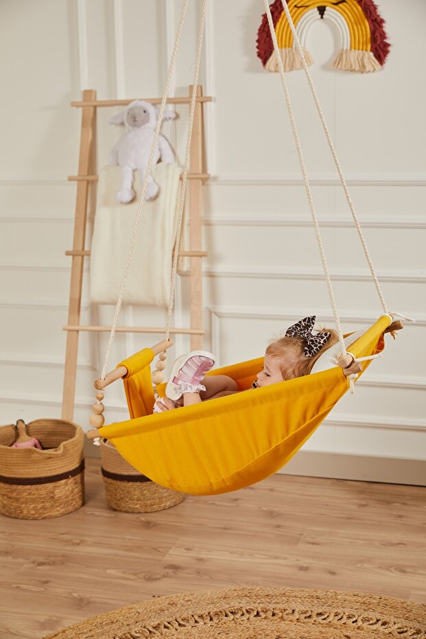 Rüya Bebek Hamak Salıncak Sarı - 4