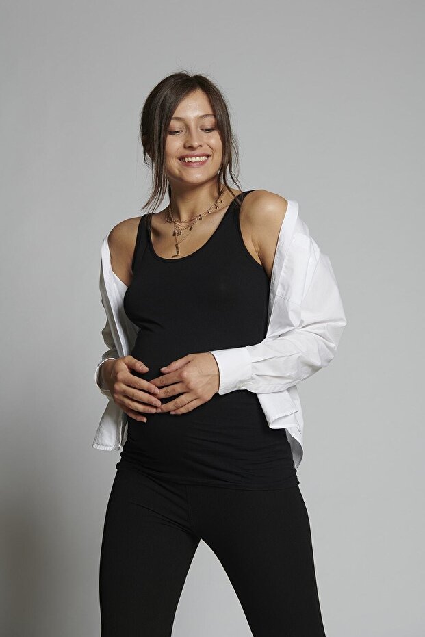 PERLA Özel Rahat Hamile Atlet Siyah - 1