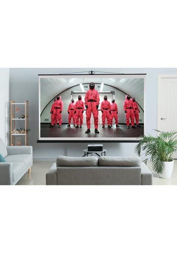 Portable Tripod Standing Projection Screen 100X75 cm - 6