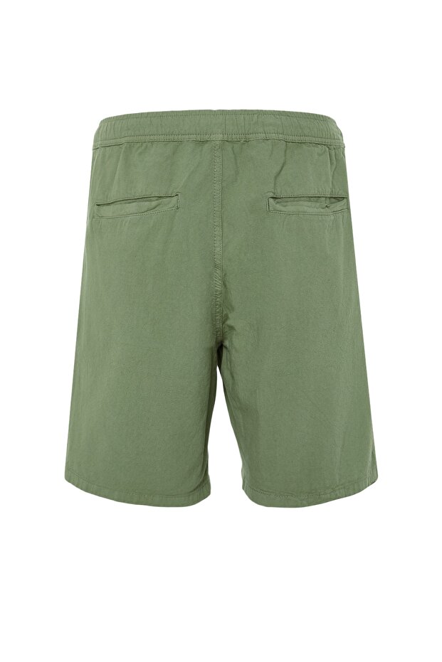 Haki Loose Fit Pamuklu Bağcıklı Şort TMNSS23SR00056 - 8