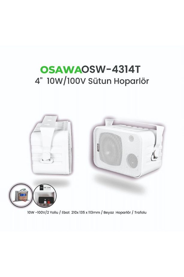 Osw–4314t 10 Cm 10w 100v Trafolu Sütun Hoparlör - 1