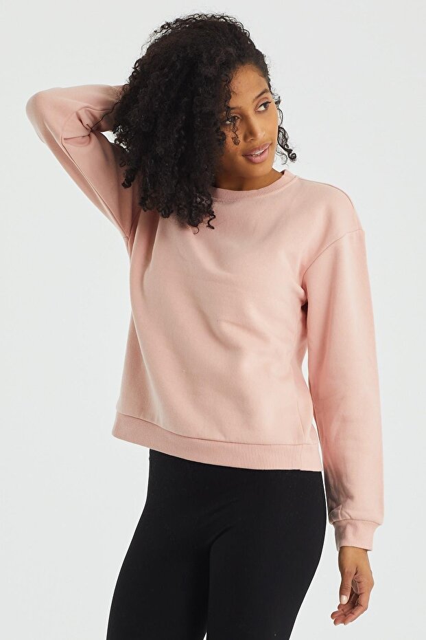 Kadın Bisiklet Yaka Sweatshirt - 2