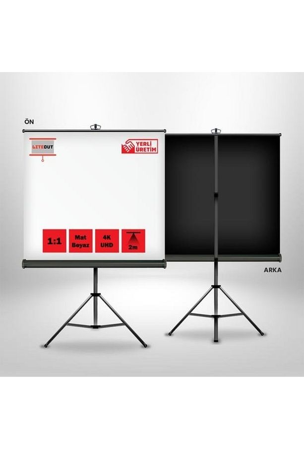 200x200cm Tripod Ayaklı Projeksiyon Perdesi - 2