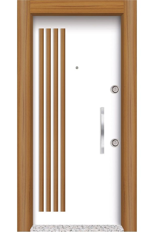 Daire Giriş Kapısı, Çelik Kapı, Mn-1010 Kabartmalı Sol - 1