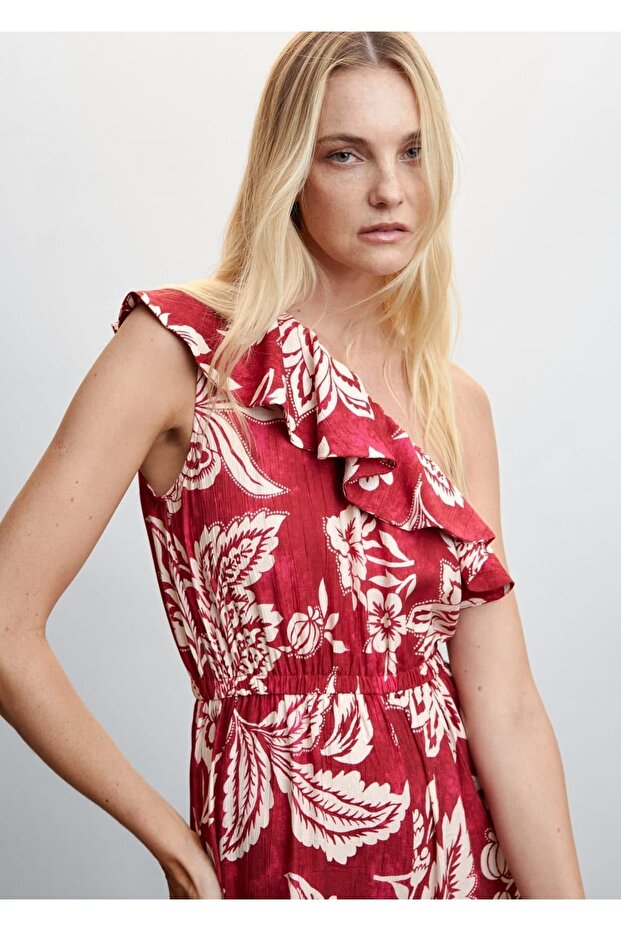 Fırfırlı Asimetrik Tulum - 6