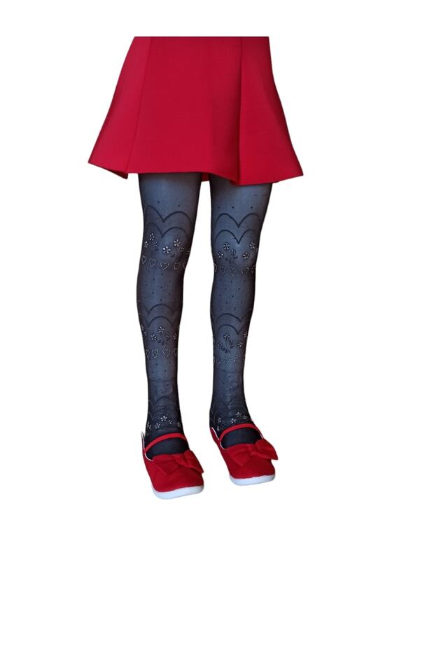 Black Italiana Girl's Pantyhose Puppy