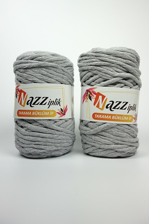 Tarama Büklüm Cotton Macrame (makrame) Gray 250 gr 75 m 2pcs