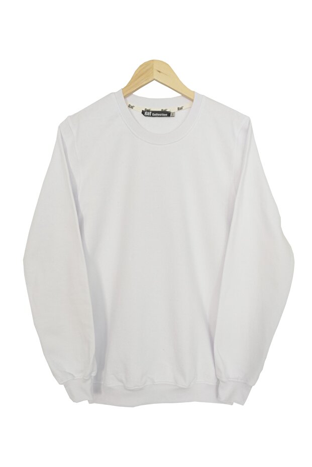 Unisex Basic White Sweatshirt - 3