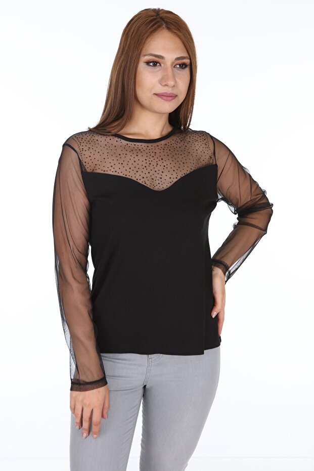 Kadın Siyah Bluz - 3