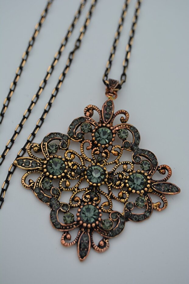 Kolye Antrasit Bronz Madalyon - 3