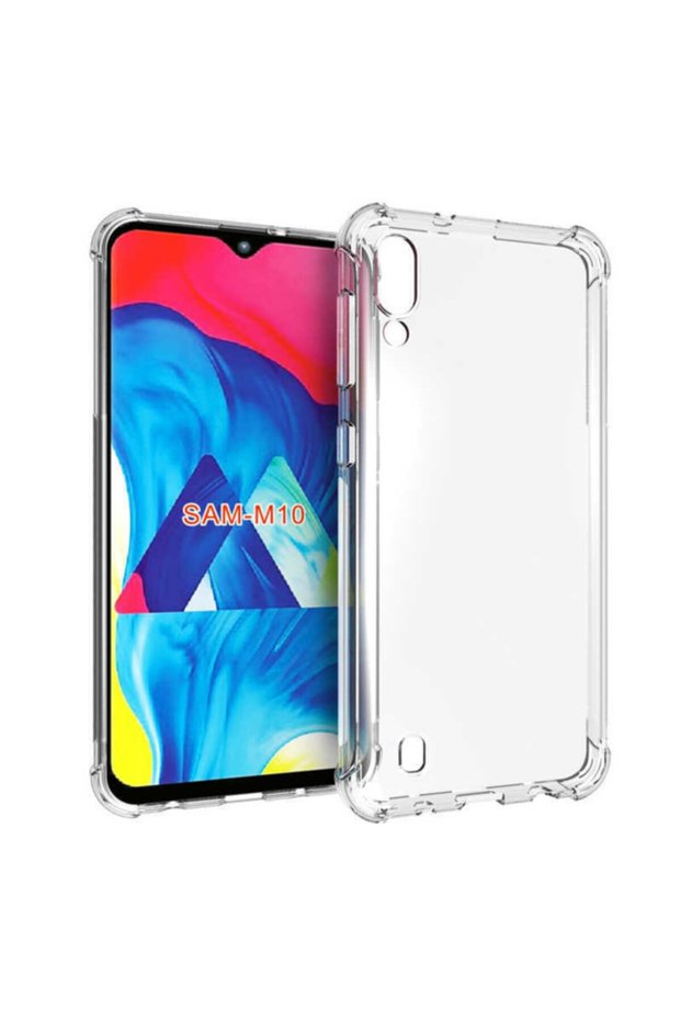 Teleplus Samsung Galaxy M10 Case Ultra Protect Clear Anti Shock Case + Glass Screen Protector