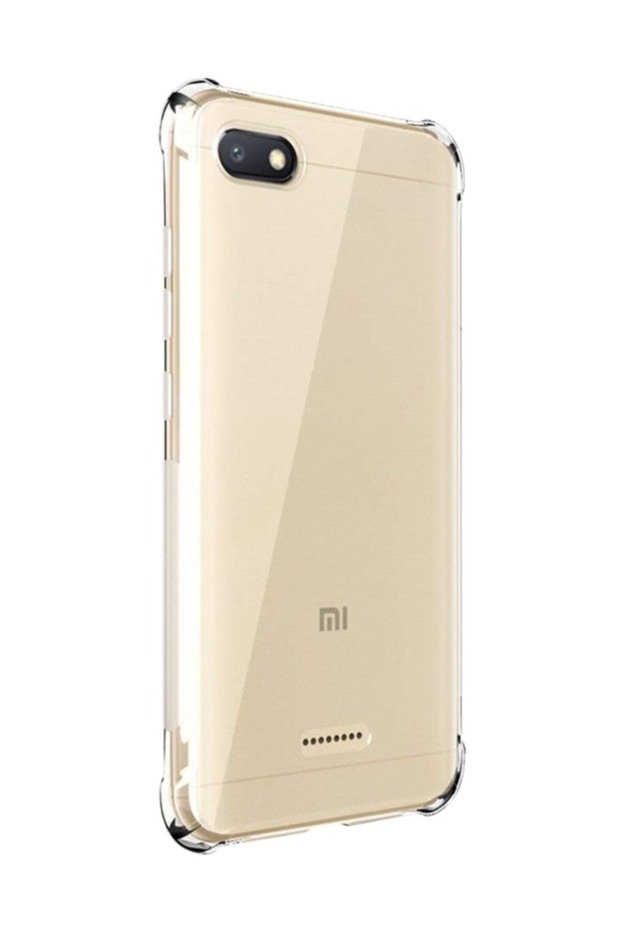 Xiaomi Redmi 6Akılıf Ultra Protected Transparent Anti Shock Case + Glass Screen Protector
