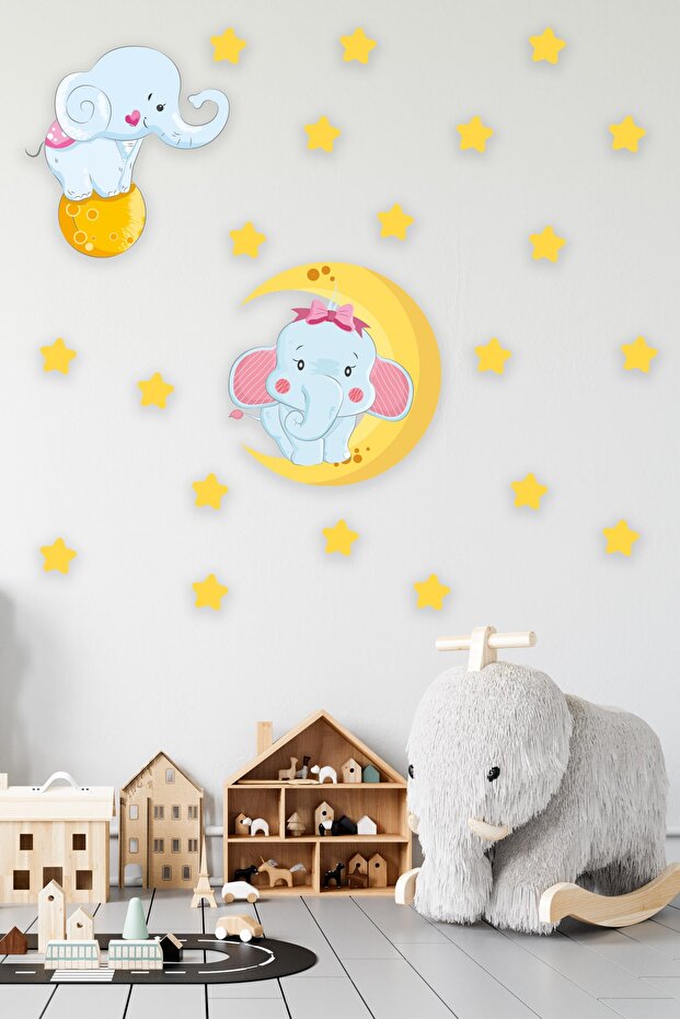 Elephants and Yellow Stars on the Moon and Meteorite