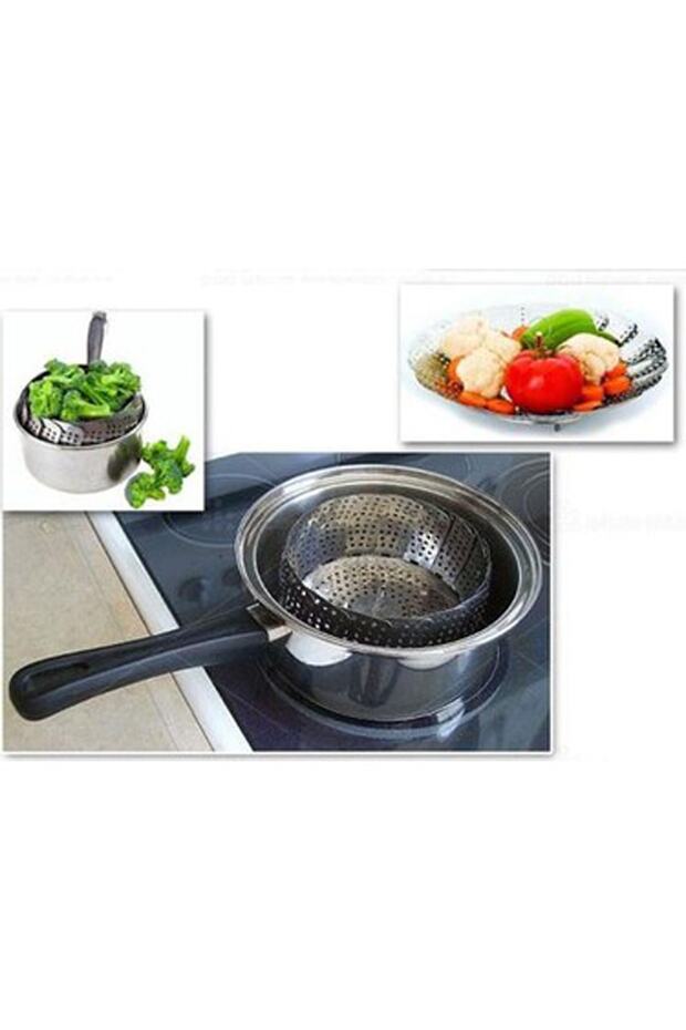 Paslanmaz Buharda Sebze Haşlama Sepeti - 3