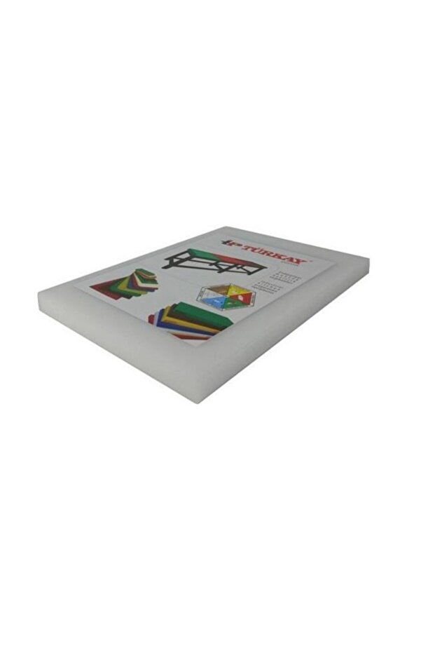 لوح تقطيع بولي إيثيلين أبيض 60x40x2 سم اللون الأبيض يتم شحنه.