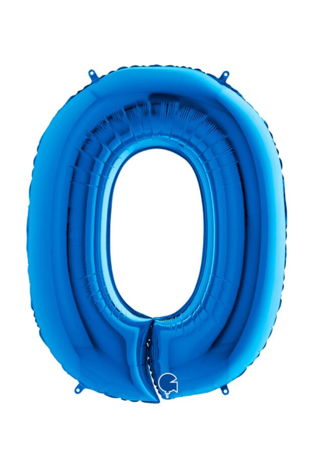 Foil Number Balloon 0 Blue 40 inch 101 cm