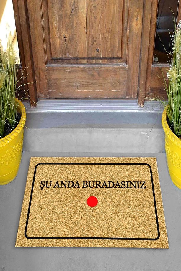 Konum Desen Dekoratif Kapı Önü Paspası - 4