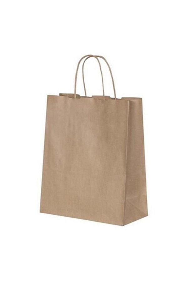 Baskısız Kağıt Poşet Çanta Burgu Saplı 33x20x32 Cm (25 ADET) - 1