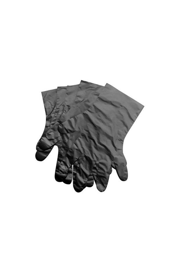 Glove M Beden Tpe/pe Pudrasız Tek Kullanımlık Siyah Elastik Eldiven 100 Adet - 3