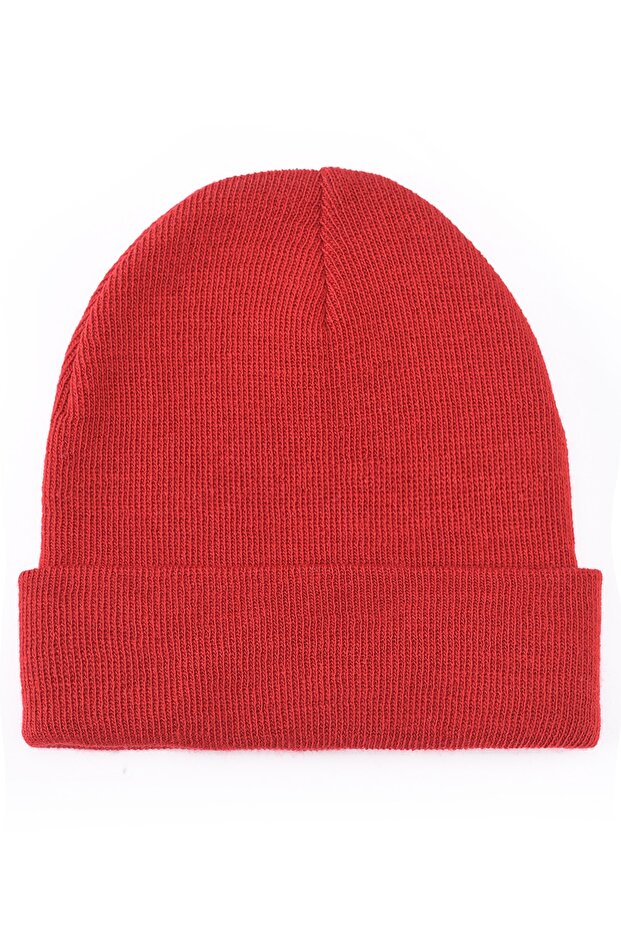 Basic Bere Triko Sonbahar Kışlık Kırmızı Unisex - 1