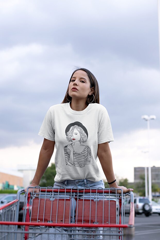 White Digital Printed T-shirt