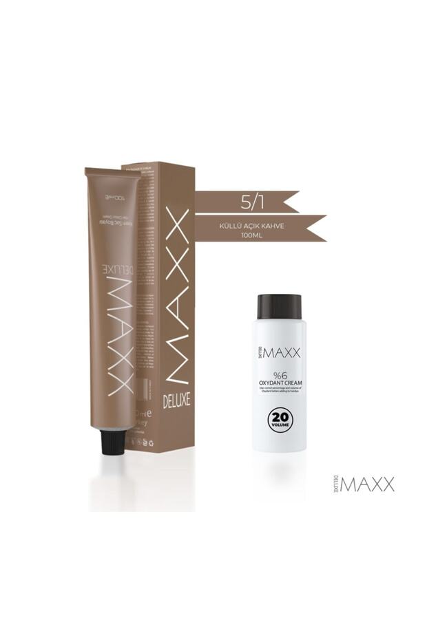 5.1 Küllü Açık Kahve Krem Tüp Boya -20 V Oksidan 100 Ml - 1