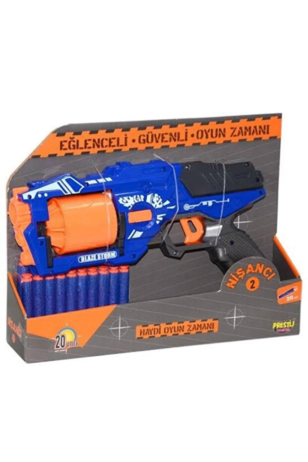 Yumuşak Sünger Köpük Mermi Atan Nerf Nişancı Nörf Silah Tabanca - 1