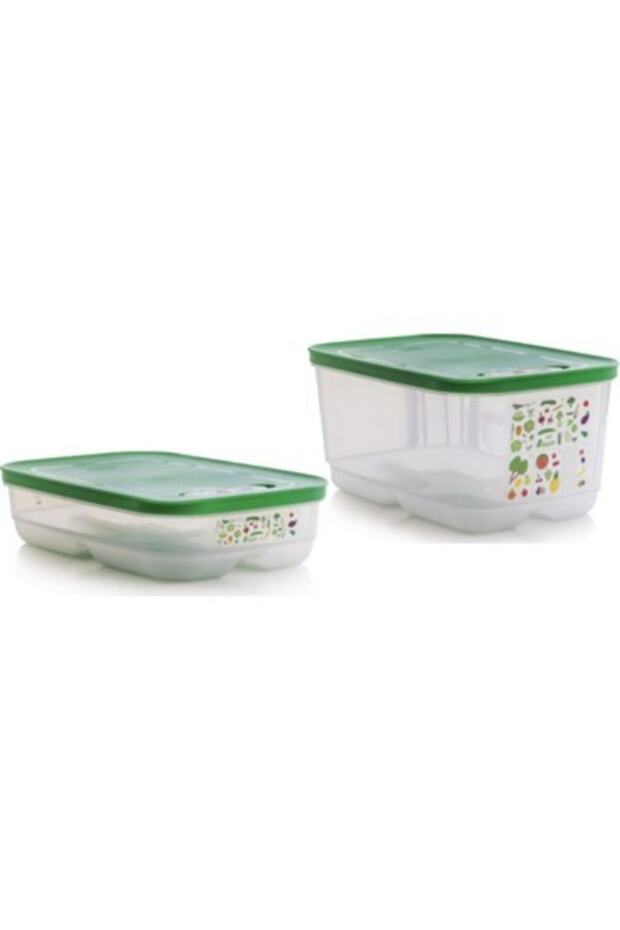 Sera Set 2'li  1.8 Lt 4.4 lt  Sebze Meyve Saklama Kabı - 1