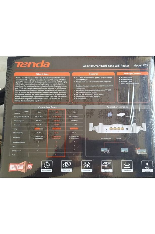 Ac5 Ac 1200 Mbps Kablosuz Smart Dual Band Wifi Router - 2