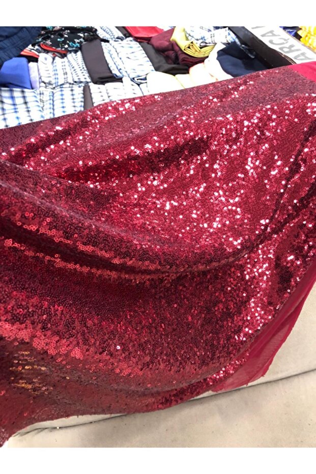 Red Sequin Fabric