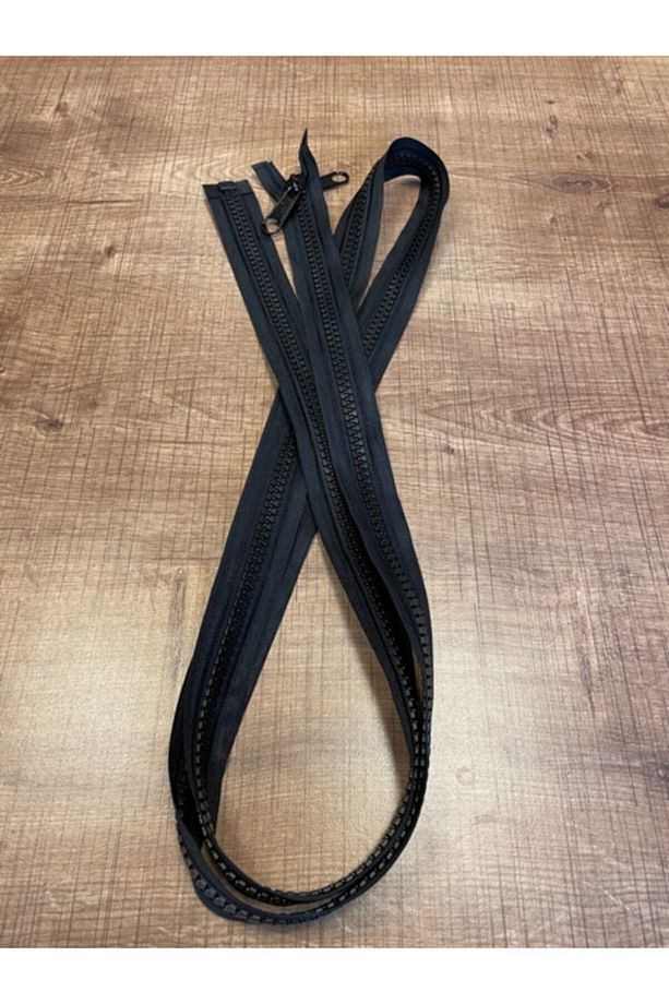Geniş Dişli, Güçlü, 2 Metre Siyah Çadır Için Kemik Fermuar - 3