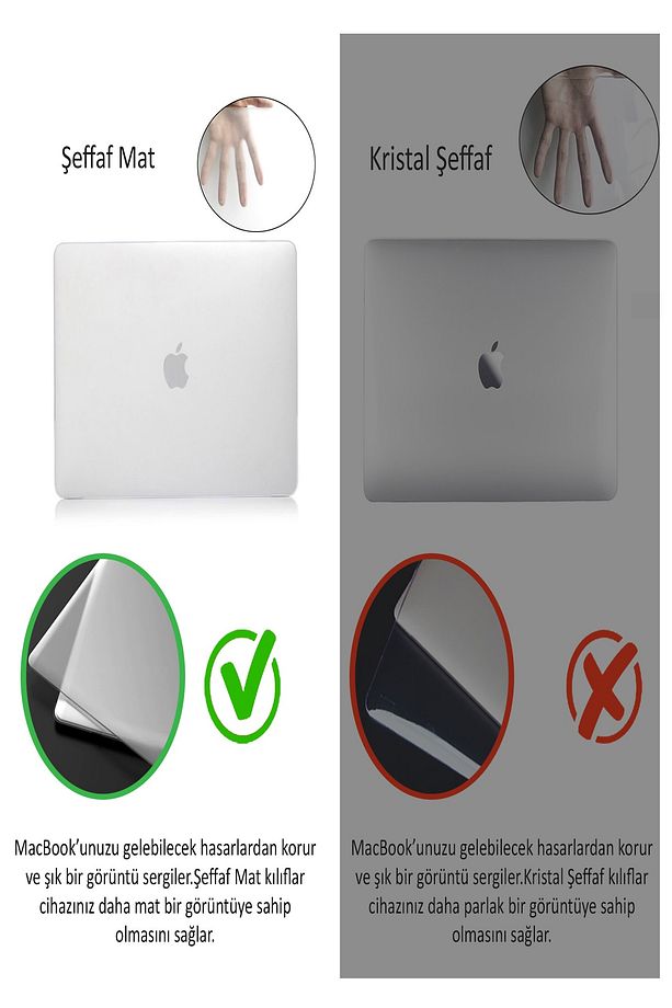 Macbook Air Kılıf M1 Çip Mat Flu A1932 A2179 A2337 (2018-2020) Modeli Ile Uyumlu - 4