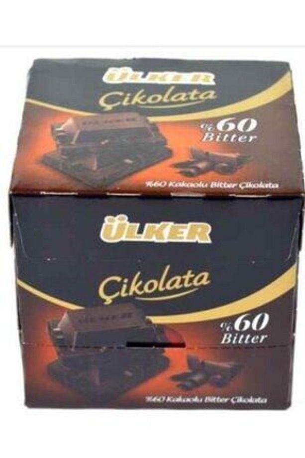 Kare Bitter %60 Kakaolu Çikolata (60 gr 6 Adet ) - 2