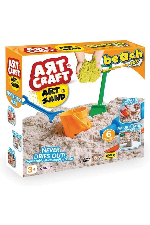 Artsand Plaj Kum Seti (500 Gr.) - Art Craft Kinetik Kum Seti - Oyun Kumu - Art Sand Kumu - Kum Seti - 1