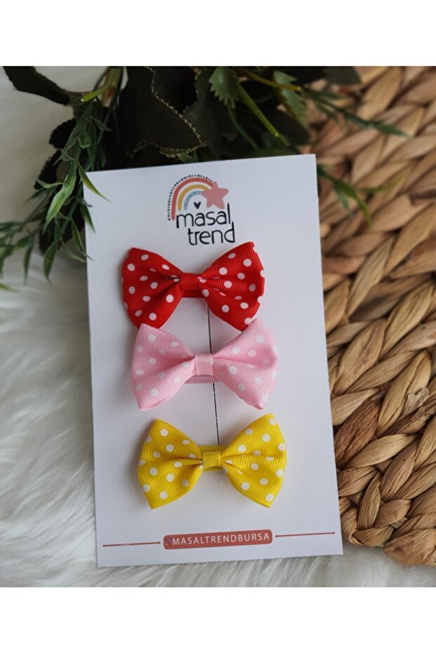 Bow 3-Piece Baby Clip Buckle