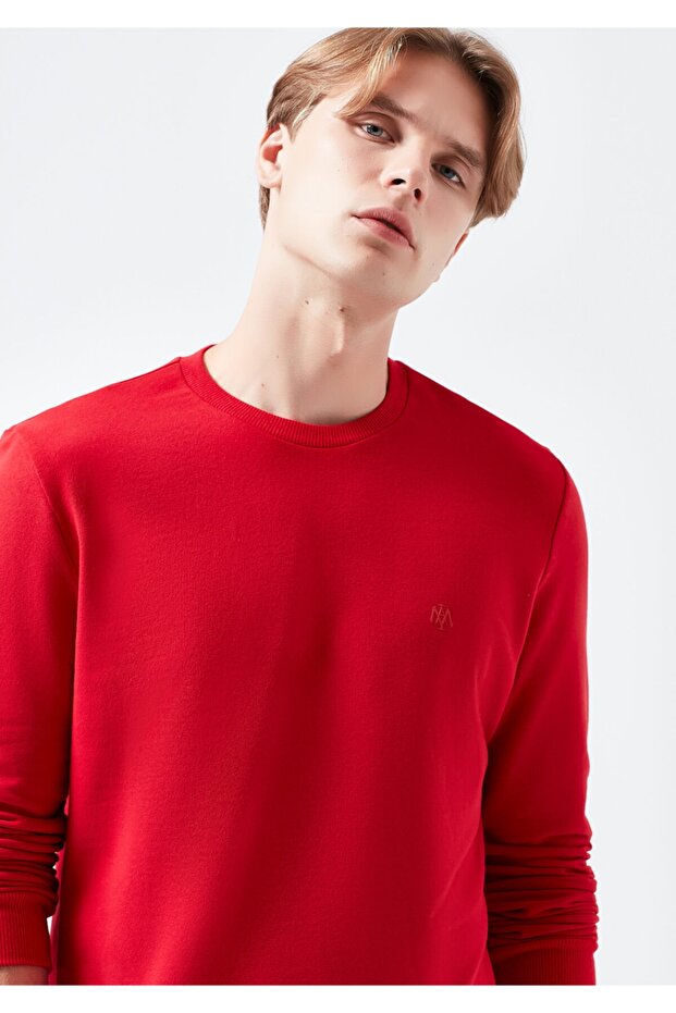 Erkek Kırmızı Sweatshirt - 1