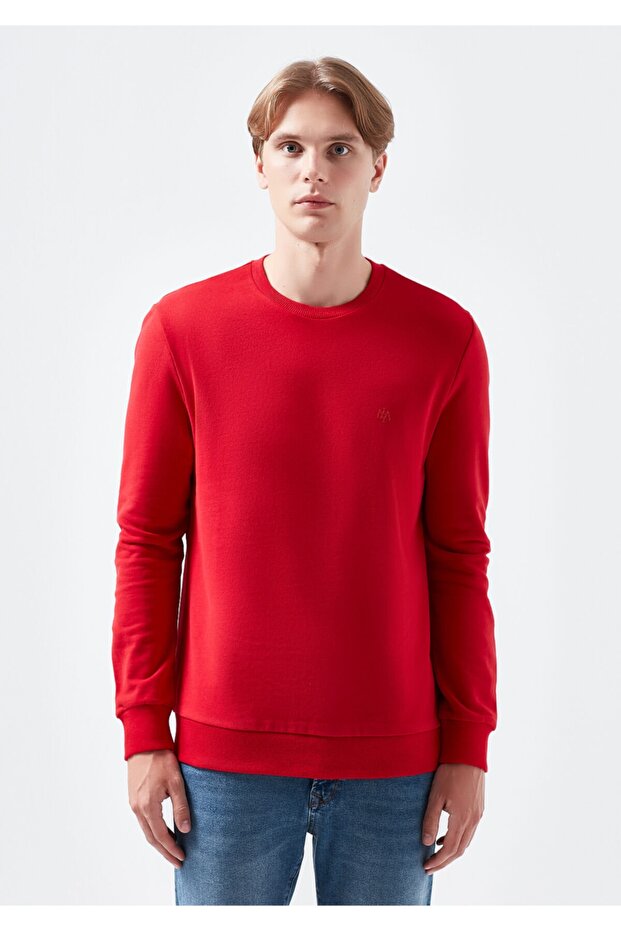 Erkek Kırmızı Sweatshirt - 3