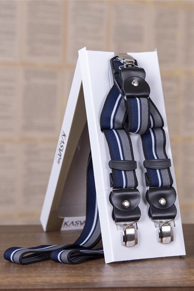 Original Leather Clip Patterned Trouser Strap
