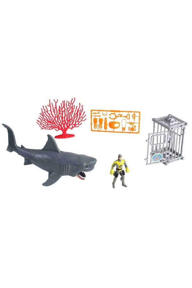 Wild Ocean Dalgıç Adam Figürlü Köpekbalığı Okyanus Avı Oyun Seti - 2