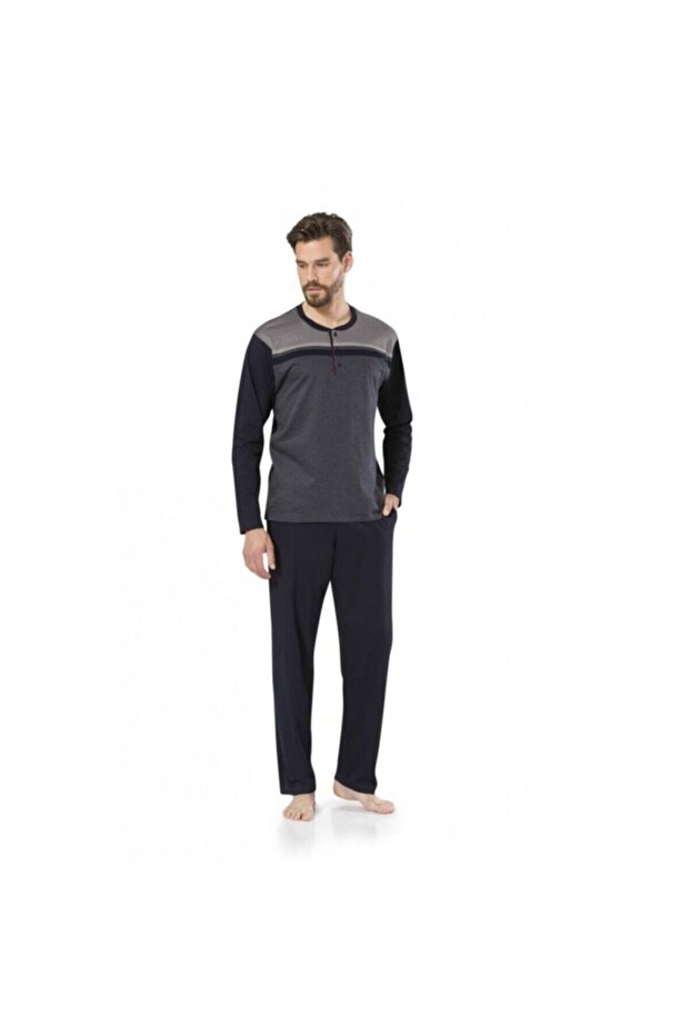 Pierre Cardin Men's Dowry Long Sleeve Boxed Pajamas Set 5194