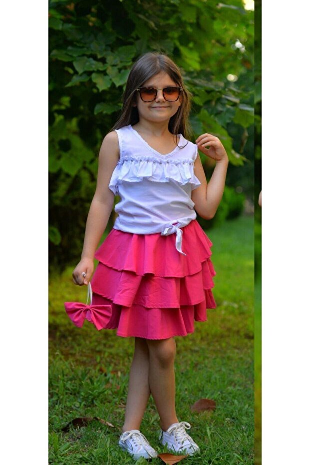 Girl's Pink Frilly Crowned 3-Piece Style Set 2-10 Years
