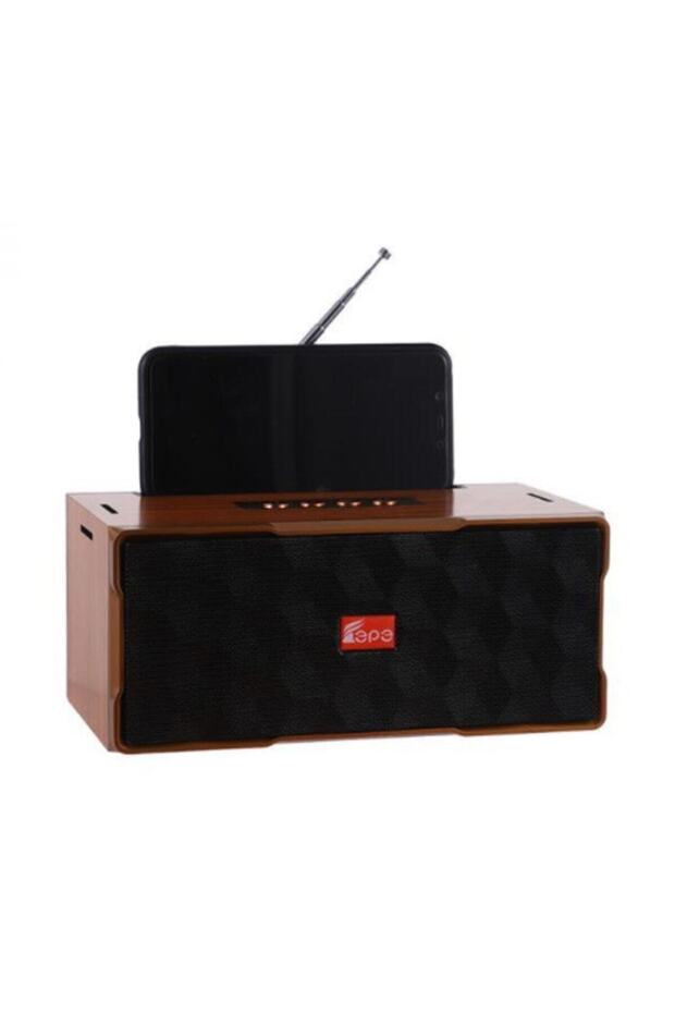Gerçek Ahşap Taşınabilir Şarjlı Bluetooth Hoparlör Subwoofer Ses Sistemi - 1