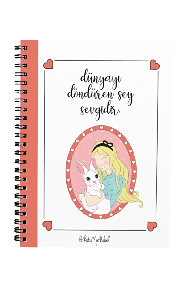 Gift - N038 A5 Design Spiral Notebook - Alice Red Cover