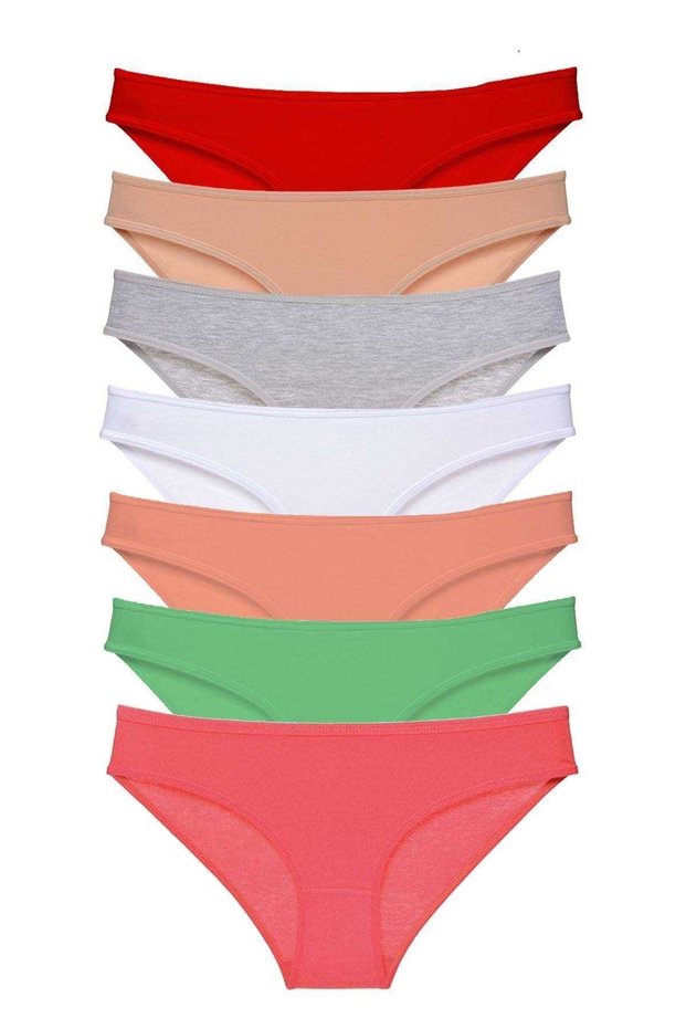 7 Pieces Super Eco Set Lycra Women's Slip Panties Set 8