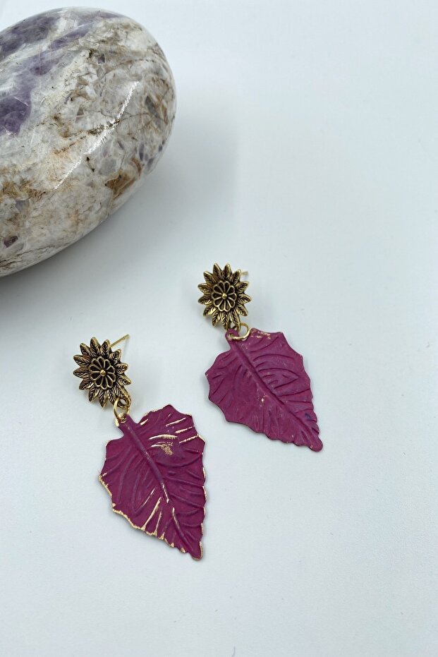 أقراط ورقة الزنجار - 1