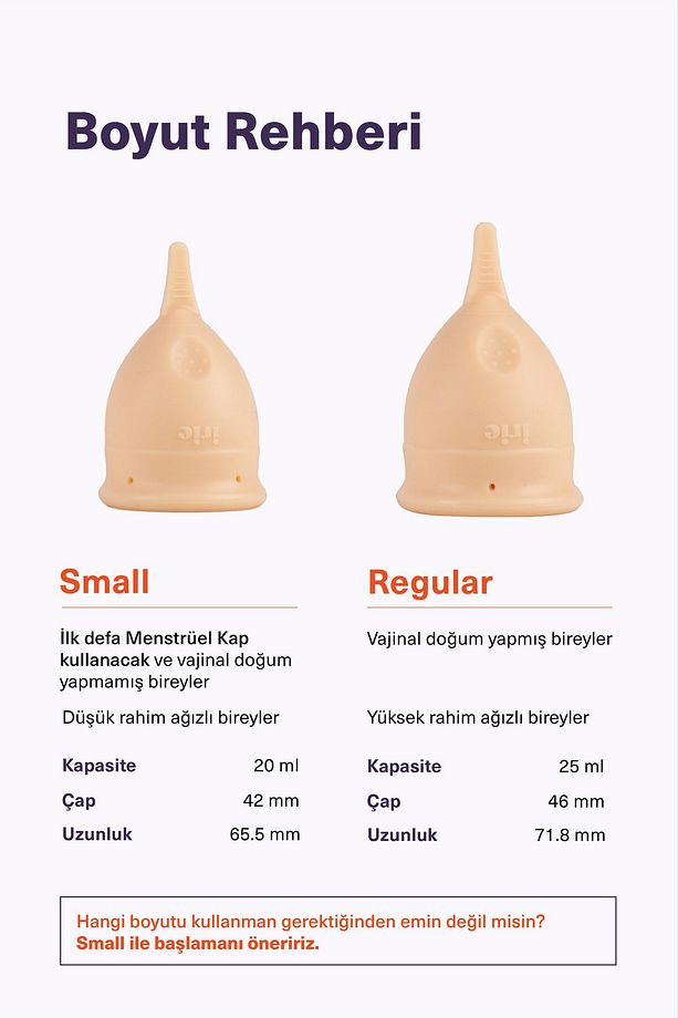 Deneyim Seti - Menstrual Kap Menstrüel Kap Adet Kabı Regl Kabı [[Regular Nude]] - 4