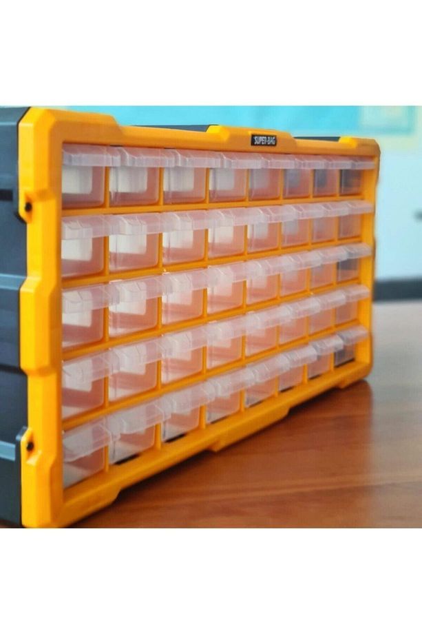 Çekmece Seti 40'lı Büyük Boy Hobby Organizer Seti Monoblok Çekmece Vida Dübel Kutusu Takı Kutusu - 2