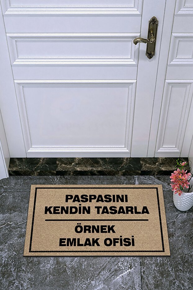 Kişiye Özel Üretim Paspasını Kendin Tasarla/örnek Emlak Ofisi Yazılı Kapı Paspası Kapı Önü Paspas - 1