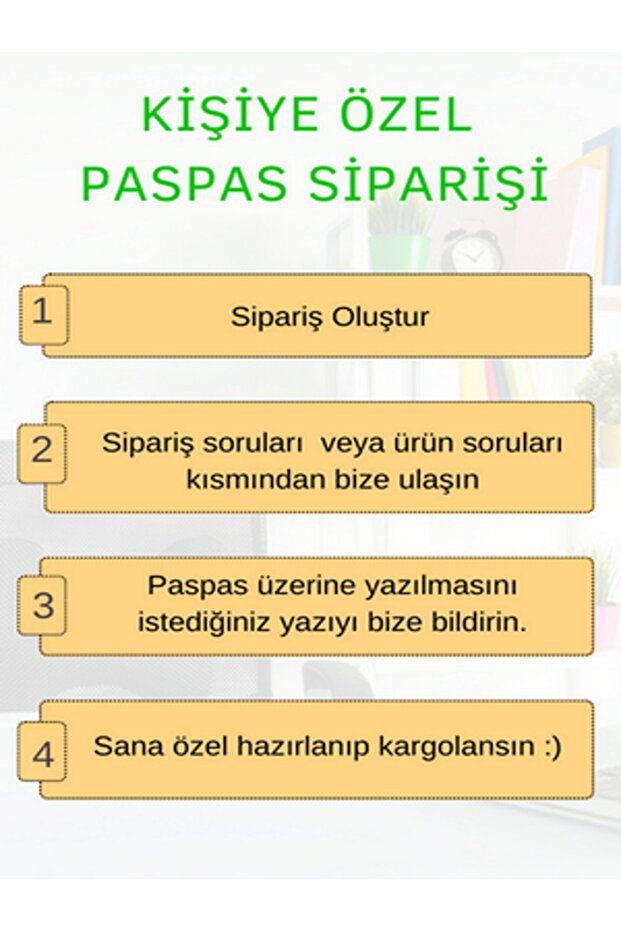 Kişiye Özel Üretim Paspasını Kendin Tasarla/örnek Emlak Ofisi Yazılı Kapı Paspası Kapı Önü Paspas - 3